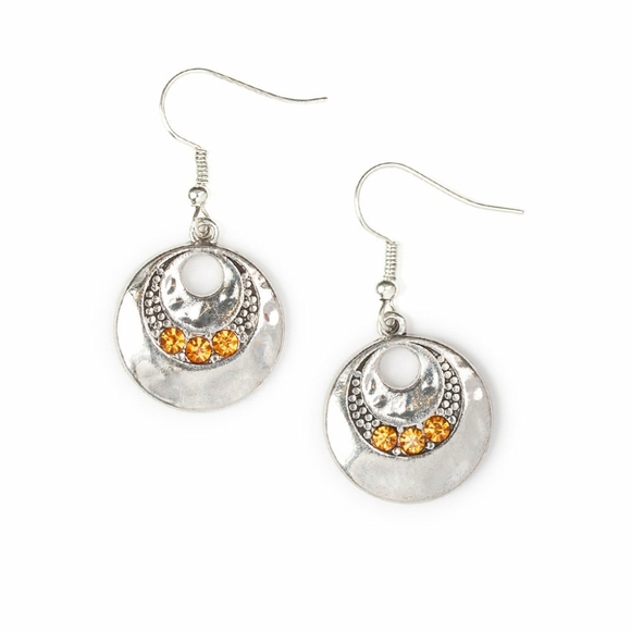 Paparazzi Earrings - Hard Cache Orange - Picture 3 of 3